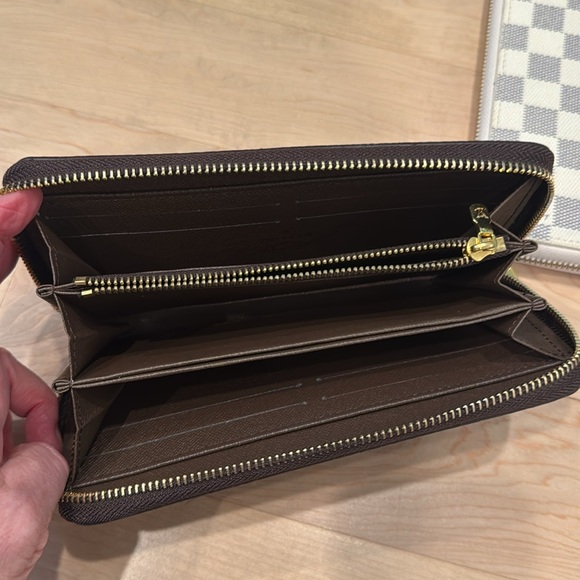 Large Logo Wallet Lot Checkered Copy Luxury - Picture 4 of 9